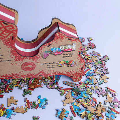Puzzle de la carte letton
