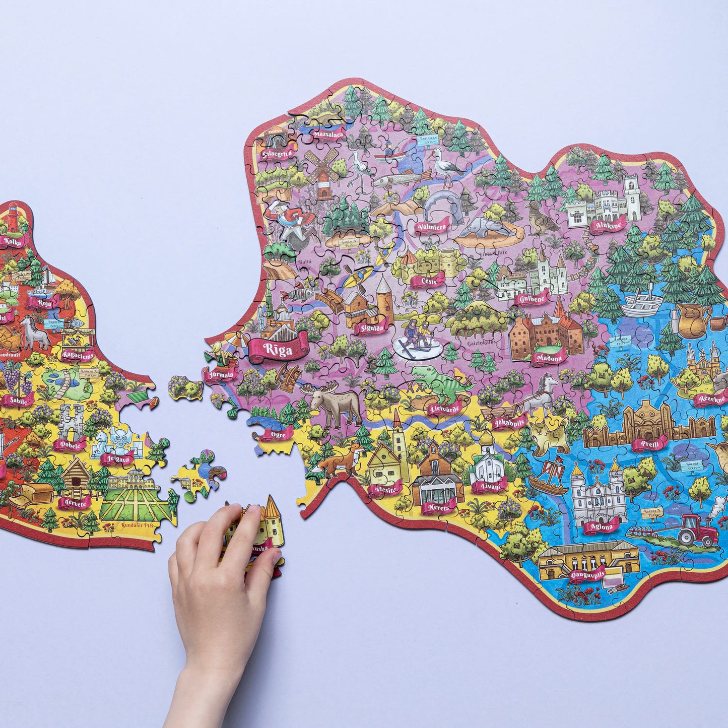 Puzzle de la carte letton